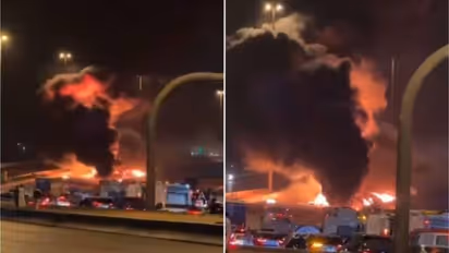 riyadh us embassy drone attack iran middle east tension us israel strikes uav fire video