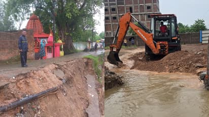 Raigarh nagar nigam heavy rain waterlogging control