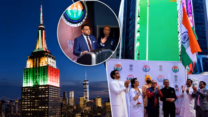 independence day Tricolor Illuminates Empire State Building for India Day FIA Event