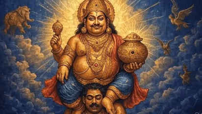 Why is Kubera's vehicle human