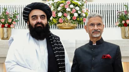 Afghanistan's FM Mawlawi Amir Khan Muttaqi along with EAM Dr S Jaishanka