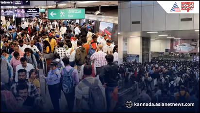 Bangalore Metro crowd after Diwali festival