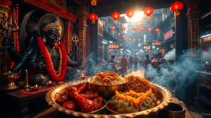 Kolkata Temple Offers Momos Noodles to Goddess Kali
