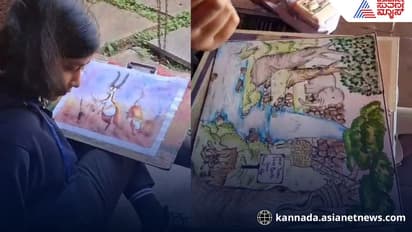 District level painting competition in Madikeri organized by Asianet Kannadaprabha Suvarna News