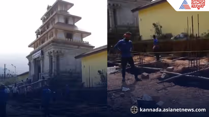 Kodagu Devotees strongly oppose construction in front of Bhagamandala Temple