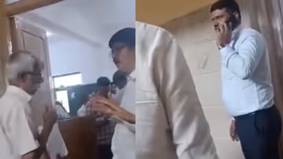 KR Pet Tahsildar Arrogance on farmer who came to inquire about a Pauti Khata