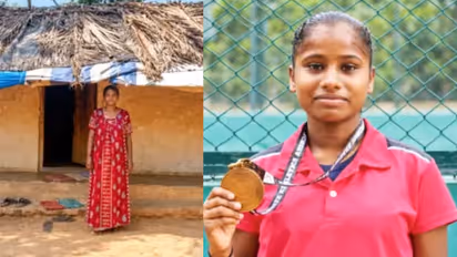 poor girl Akshaya wins gold