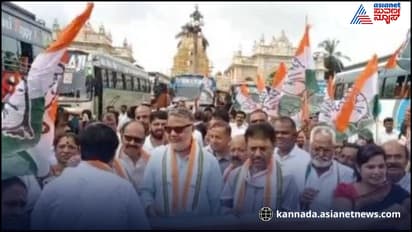 Dharmastala chalo by congress