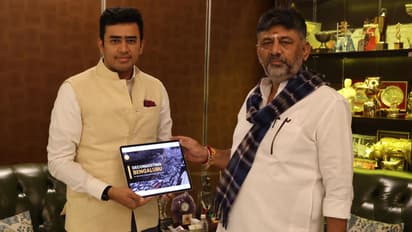 Tejasvi Surya and Dk Shivakumar
