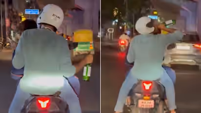 Bengaluru Viral Video Shows Dangerous Triple Riding And Drinking On Road