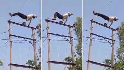 Drunk Man Climbs 11000 Volt Power Line Sleeps for Hours in UP Viral Video Leaves Internet Stunned