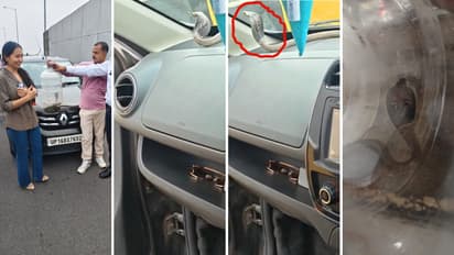 Cobra Found Inside Woman Moving Car on Ghaziabad Elevated Road Traffic Police Rescue It