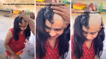 Viral video of woman shaving her head over marriage caption divides social media