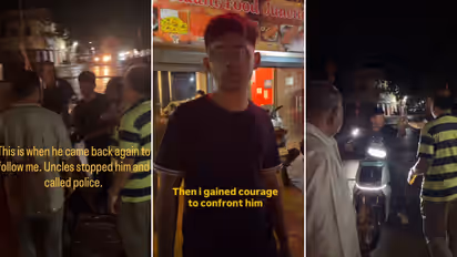 Chhattisgarh Stalker Viral Video Woman Confronts Stalker In Bhilai Viral Video Shows Men Stopping Him