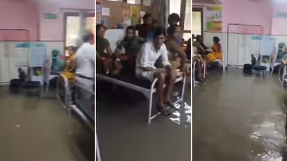 Raebareli government hospital turns into a ‘swimming pool’ after rain