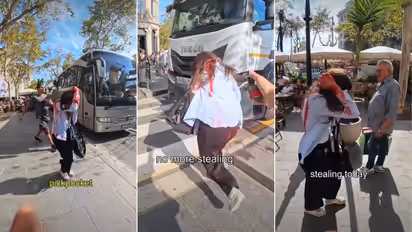 WildAndry Viral Video Shows Barcelona Pickpocket Woman Sprayed After Being Accused Of Pickpocketing in Spain
