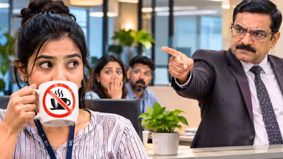 boss bans coffee at work tells employee to start one hour late