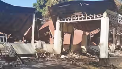 arunachal pradesh siang dam protests turn violent police station set on fire