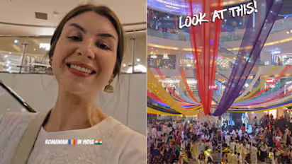 Romanian Woman viral video about Indian Navratri