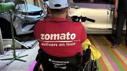 Zomato Delivery Agent With Disability