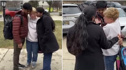 US Woman Breaks Down Hugging Indian Neighbours Leaving America
