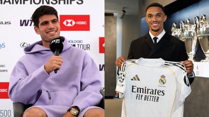 Carlos Alcaraz and Trent Alexander-Arnold