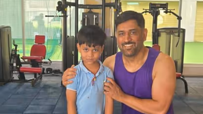 MS Dhoni and Saurabh Tiwary's son Sourish