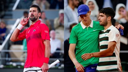 Novak Djokovic, Jannik Sinner, and Carlos Alcaraz