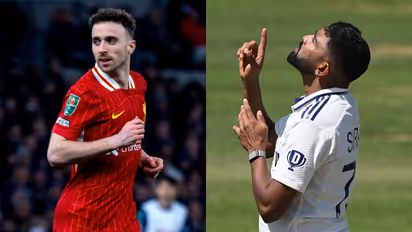 Diogo Jota and Mohammed Siraj