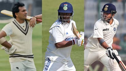 Sunil Gavaskar, Sarfaraz Khan, and Sachin Tendulkar