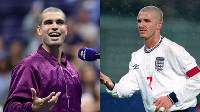 Carlos Alcaraz and David Beckham