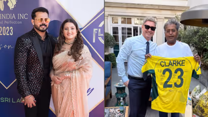 S Sreesanth's wife Bhuvneshwari, Lalit Modi, and Michael Clarke