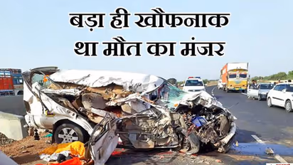 tikamgarh news 5 people died of the same family in a painful accident by bolero collided with a tree