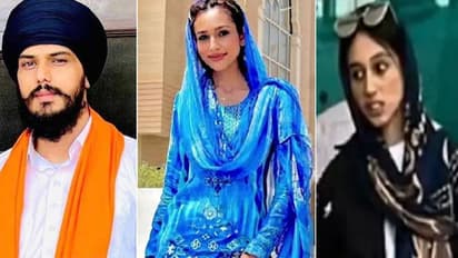 amritpal singh wife kirandeep kaur detained at amritsar Airport 