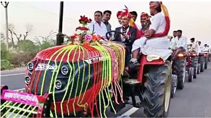 Barmer farmers son became groom took wedding procession on 51 tractors