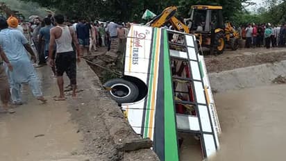 muktsar bus accident bus fell into canal