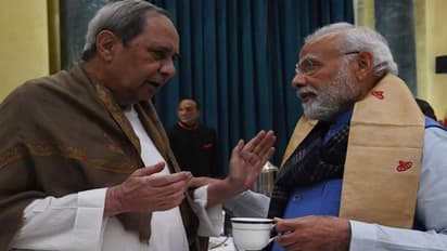 Narendra Modi with Naveen Patnaik