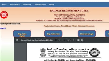 West Central Railway Apprentice Recruitment 2024