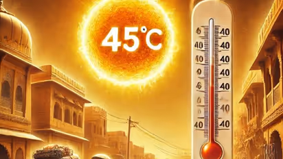 Rajasthan weather update 45 degrees temperature crossed Barmer and Jaisalmer imd issue alert