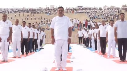 Yoga Day 2025 cm bhajan lal