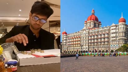 paying bill with coin at taj hotel