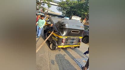 Mumbai news iron pole fallen on moving auto woman died