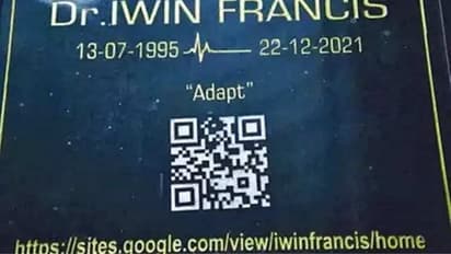 thiruvananthapuram news qr code on doctor tomb stone