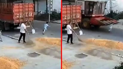 shocking accident boy comes under harvester