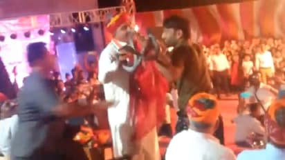 cabinet minister saleh mohammad viral video snake charmer tried to put a cobra around neck