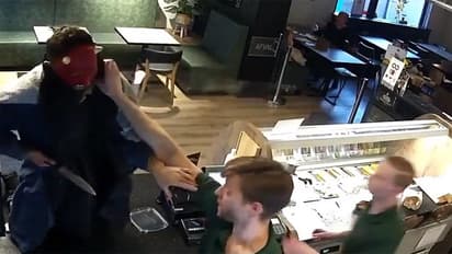 theif in devils mask viral video