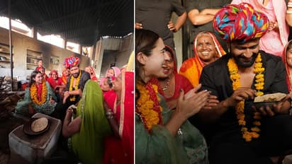 sara ali khan vicky kaushal at rajasthan for promoting film zara hatke zara bachke