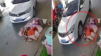 car hits people sleeping near road