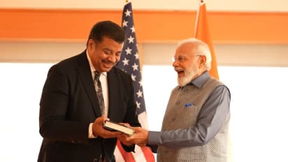 Narendra Modi with Neil degrasse Tyson