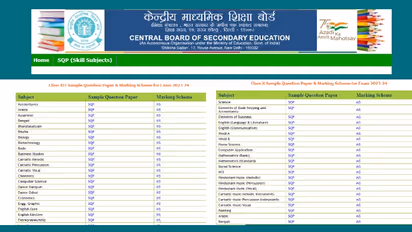 CBSE Class 10, 12 sample question papers